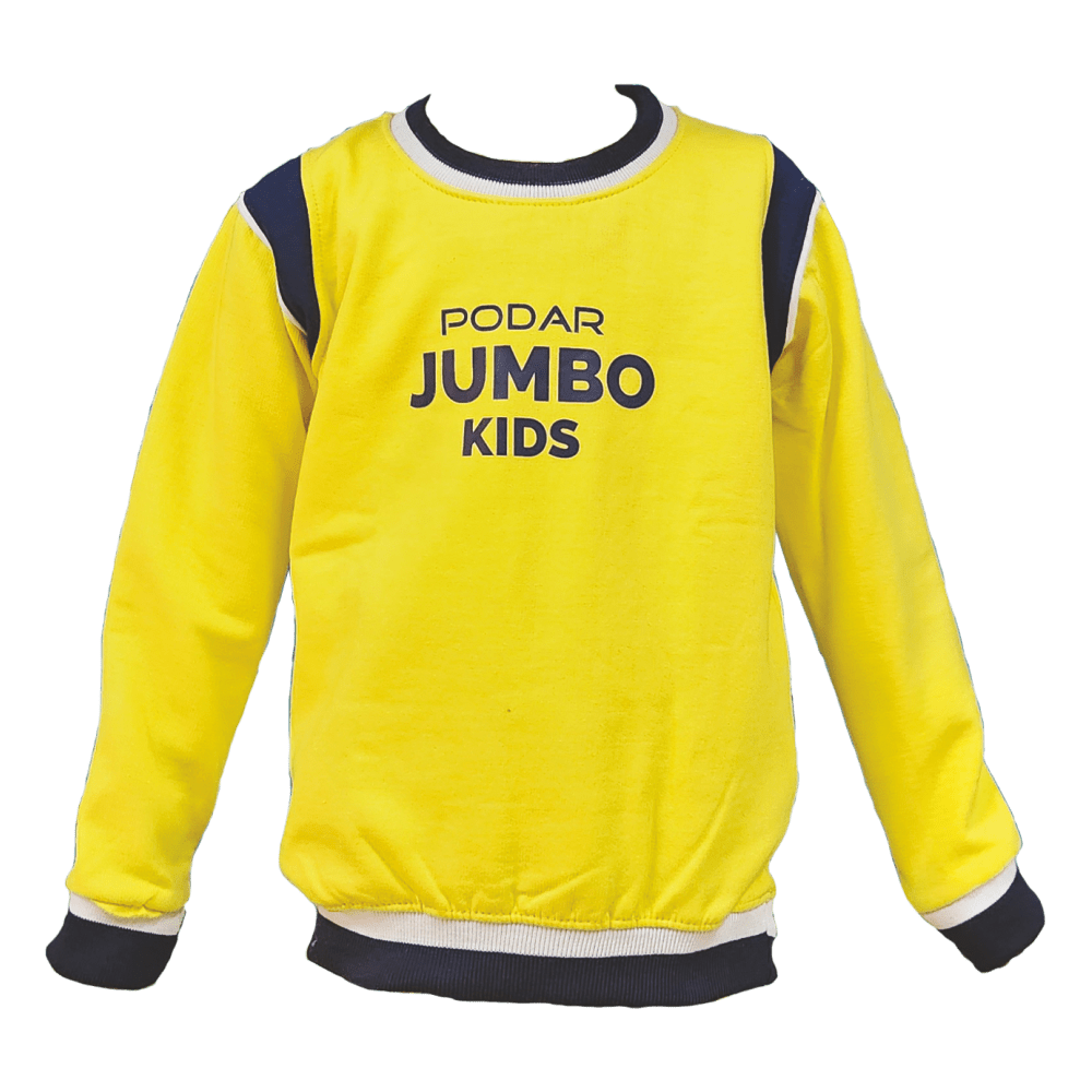 Podar Jumbo Kids Yellow Sweatshirt NEW Ecole Marche