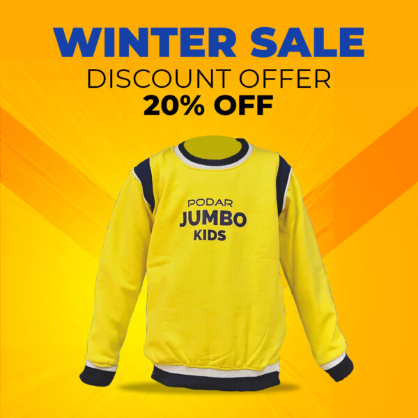 Podar Jumbo Kids- Yellow Sweatshirt - NEW