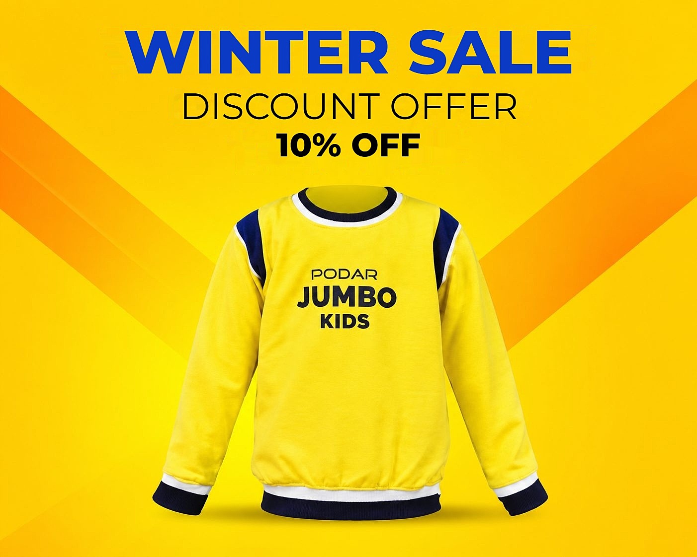 Podar Jumbo Kids- Yellow Sweatshirt - NEW
